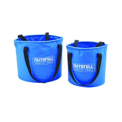 Faithfull 12L & 20L COLLAPSIBLE BUCKET TWIN PACK