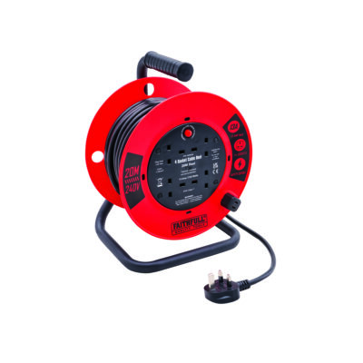 Faithfull CABLE REEL 240V 20M 13A 1.25MM CABLE