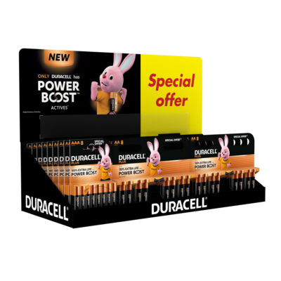 Duracell Plus Power Battery Pre-Filled CDU (24xAA & 10xAAA)