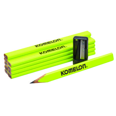Komelon 10 Piece Carpenters' Pencils + Sharpener Set