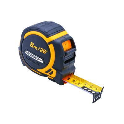 Komelon Contractor 8m / 26ft Tape Measure with Free Quick Draw Belt Clip
