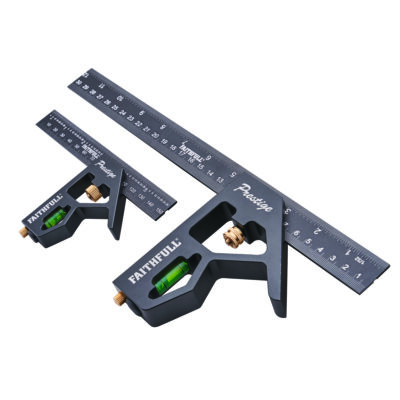 Faithfull BLACK ALUMINIUM 150/300 COMBI SQUARE PK