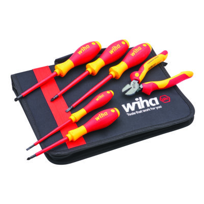 Wiha VDE Screwdriver & Plier Set (1 Side Cutter + 5 SDs)