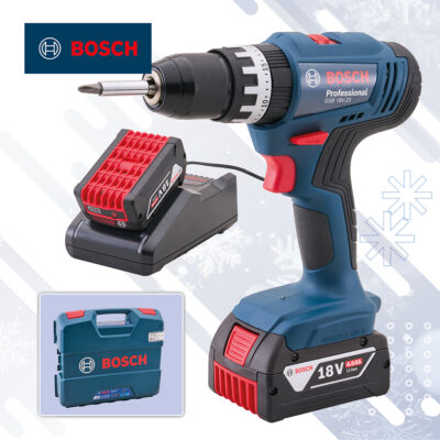Bosch 18V Combi Drill with 2 x 4Ah Li-ion Batteries