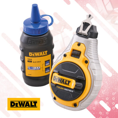 DeWalt 30m (100ft) Chalk Line & Blue Chalk Set