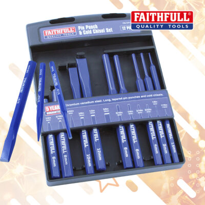 Faithfull 12 Piece Punch & Chisel Set