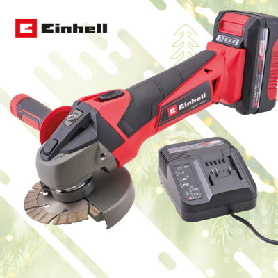 Einhell 18V Angle Grinder Kit with a 4.0Ah Li-Ion Battery