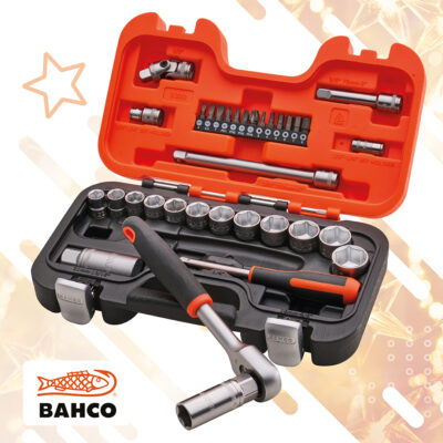 Bahco 1/4in & 3/8in Drive Socket Set (34 Piece)