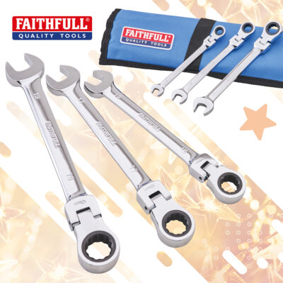 Faithfull 6 Piece Ratchet Combination Spanner Set
